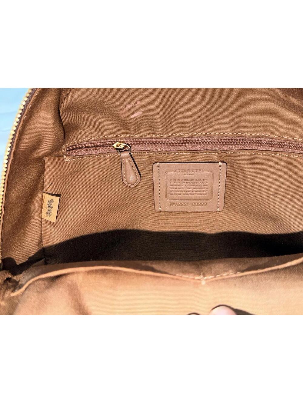 Coach Court Backpack In Colorblock IM/Watermelon Multi - Picture 8 of 9